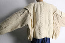 “Re:make”layered cable knit cardigan