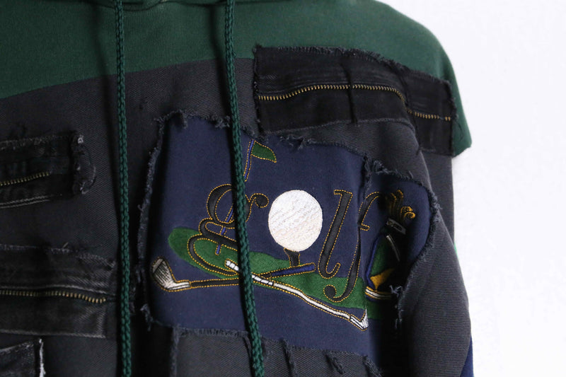 "Re:make" docking sweat×track hoodie