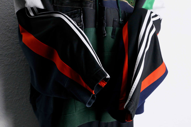 "Re:make" docking sweat×track hoodie