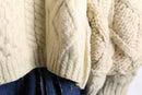 “Re:make”layered cable knit cardigan