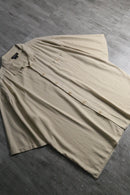 1990s linen×rayon open collar shirt