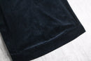 "JORDAN"black velour raglan sleeve zip-up jacket