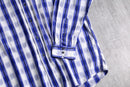 “PIERRE CARDIN” blue plaid check shirt