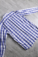 “PIERRE CARDIN” blue plaid check shirt