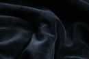 "JORDAN"black velour raglan sleeve zip-up jacket