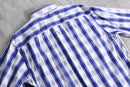 “PIERRE CARDIN” blue plaid check shirt