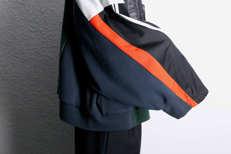 "Re:make" docking sweat×track hoodie