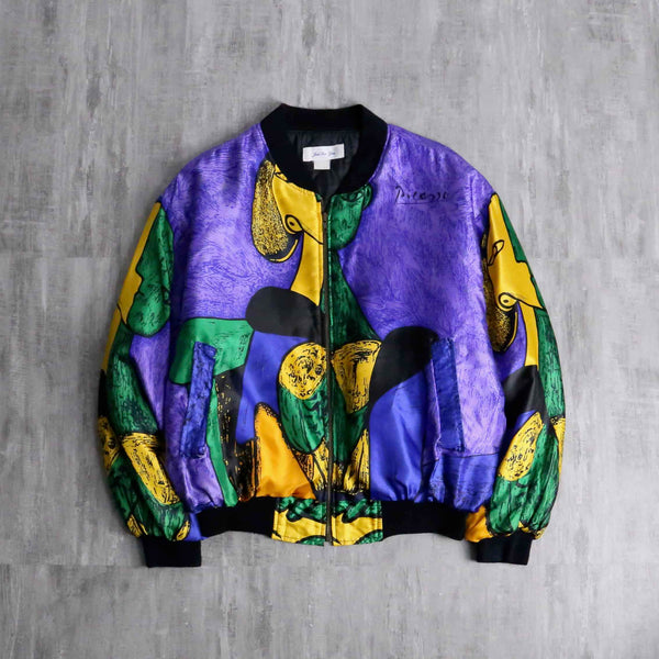 picasso like artistic pattern blouson