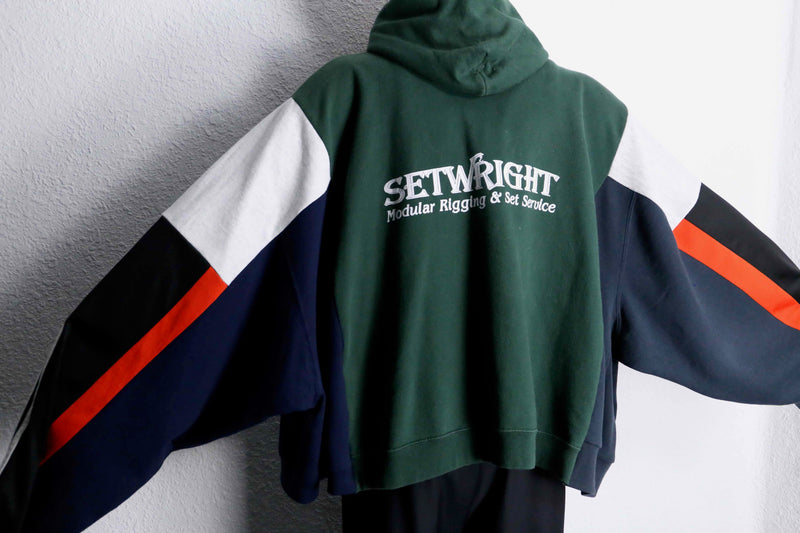 "Re:make" docking sweat×track hoodie