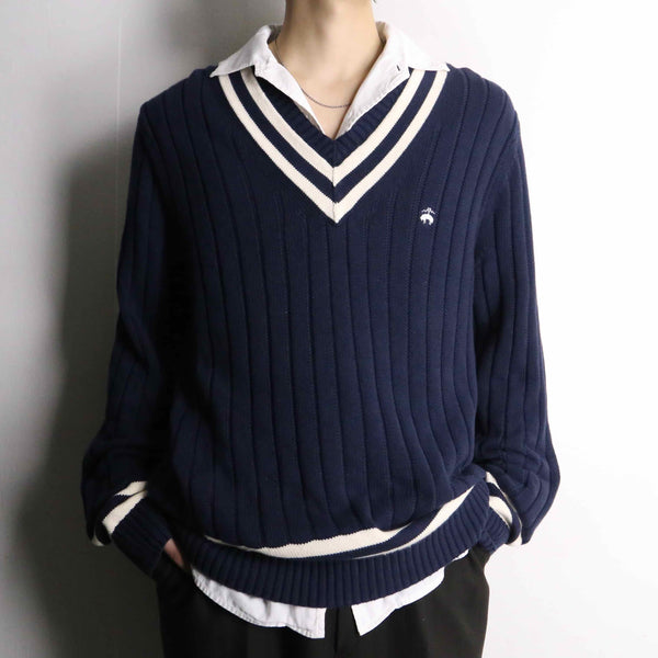 "Brooks Brothers" navy color childen knit