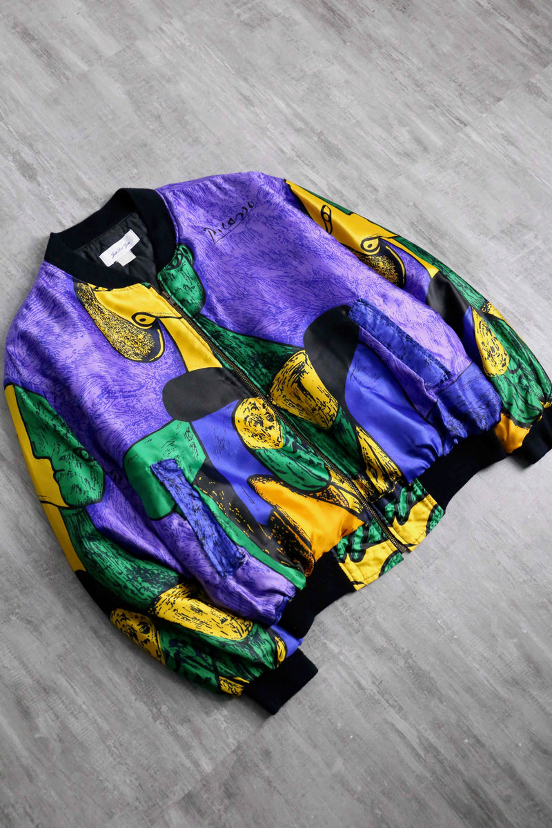 picasso like artistic pattern blouson