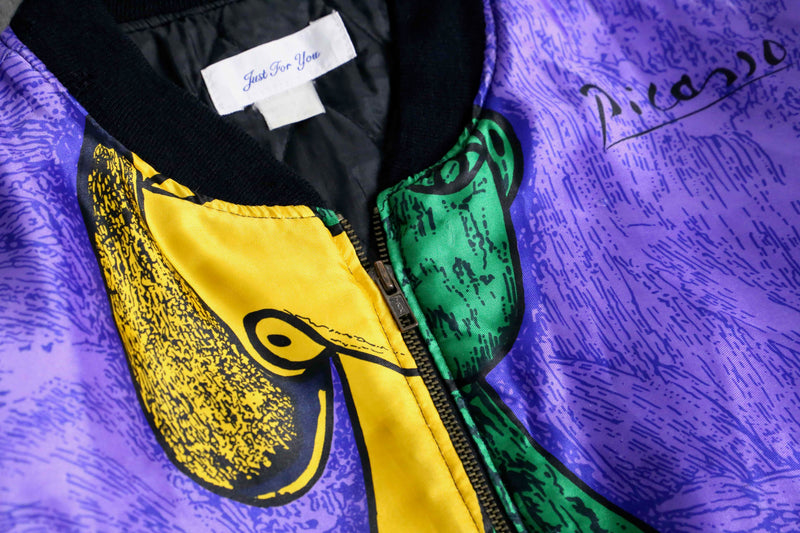 picasso like artistic pattern blouson