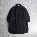 black dolman sleeve wool coat
