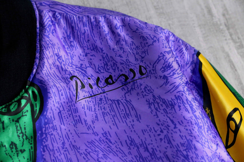 picasso like artistic pattern blouson