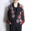 ''Re:make'' docking lace knitting tailored jacket
