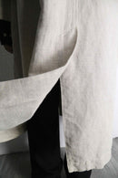 ivory linen sing coat