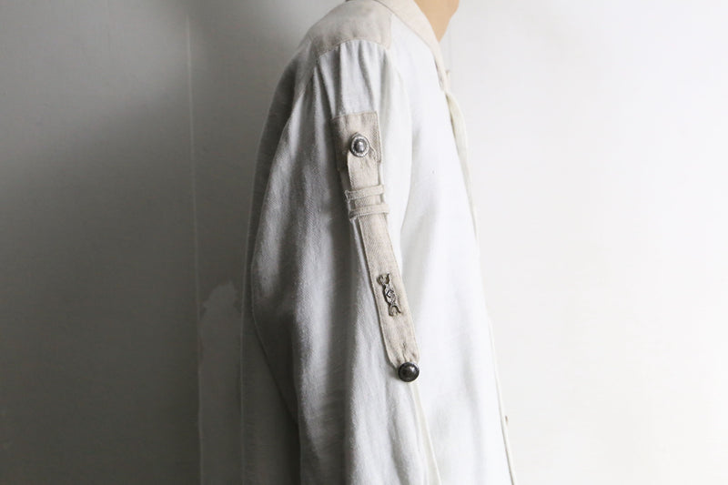 bit design cotton×linen tyrolean shirt