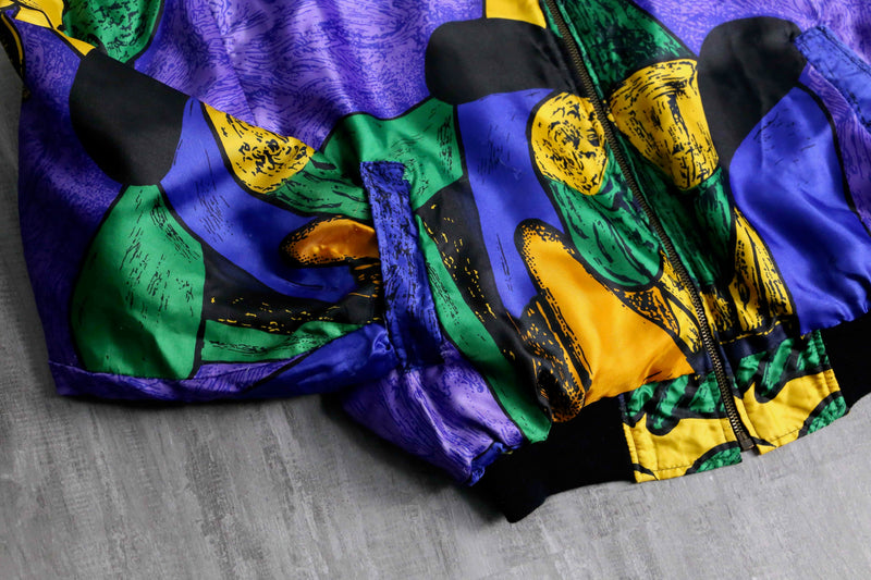 picasso like artistic pattern blouson