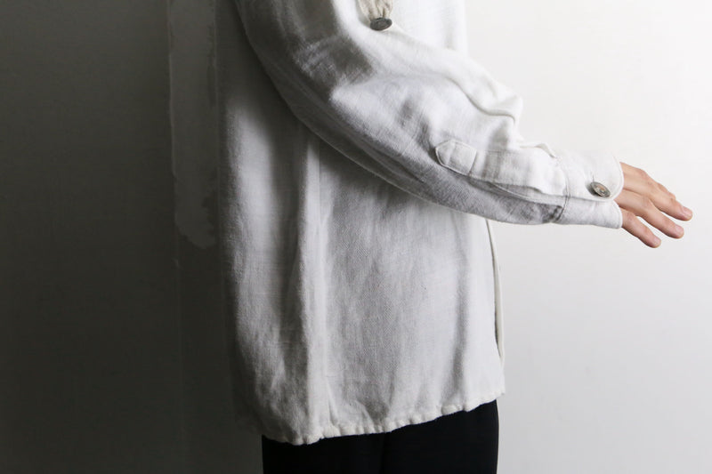 bit design cotton×linen tyrolean shirt