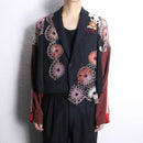 ''Re:make'' docking lace knitting tailored jacket