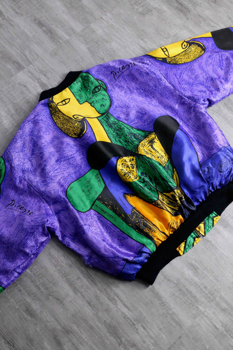 picasso like artistic pattern blouson