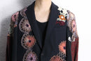 ''Re:make'' docking lace knitting tailored jacket