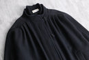 black dolman sleeve wool coat