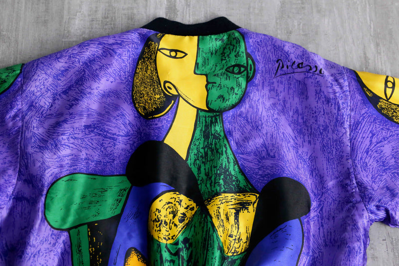 picasso like artistic pattern blouson