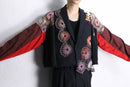 ''Re:make'' docking lace knitting tailored jacket