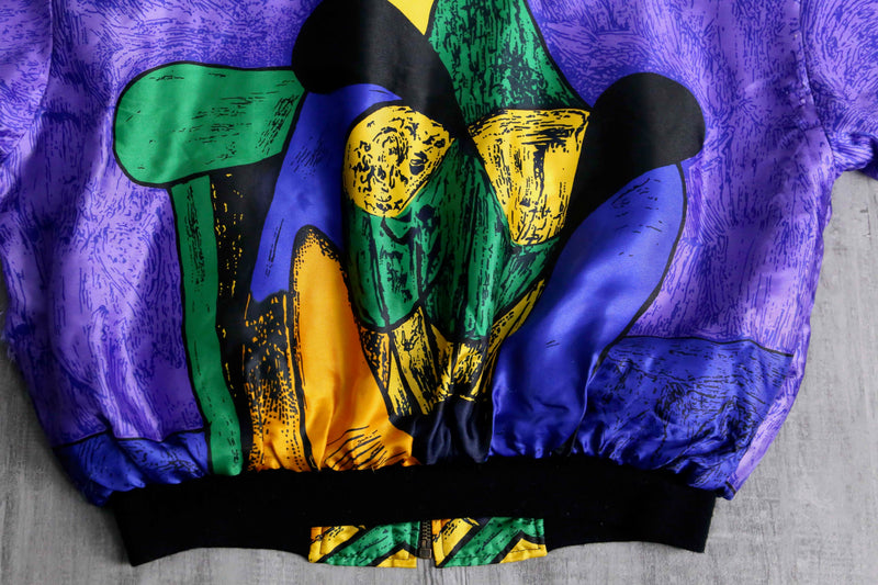 picasso like artistic pattern blouson
