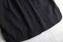 black dolman sleeve wool coat