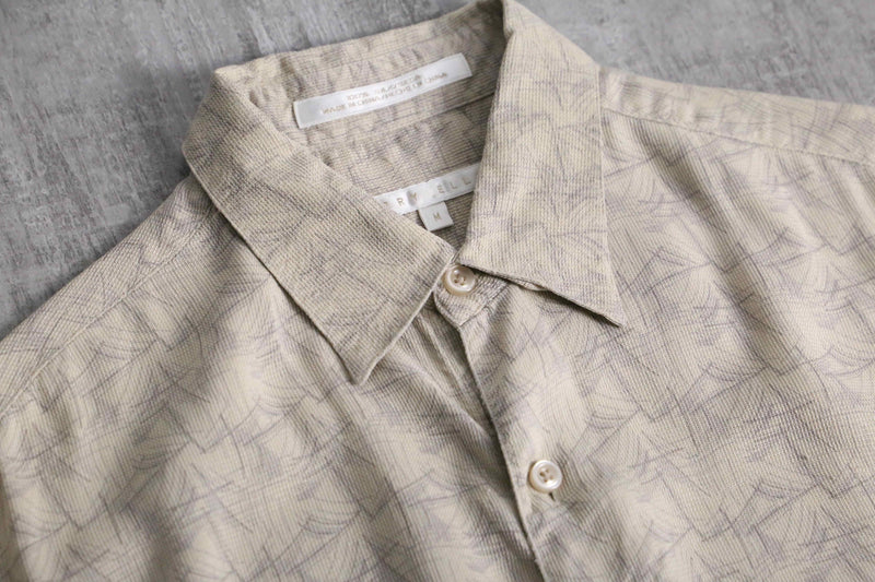 1990s PERRY ELLIS geometric S/S silk shirt