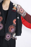 ''Re:make'' docking lace knitting tailored jacket