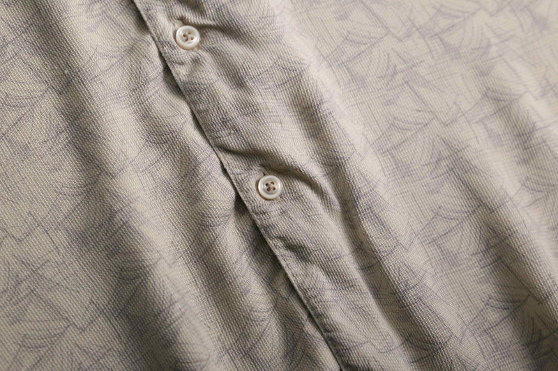 1990s PERRY ELLIS geometric S/S silk shirt