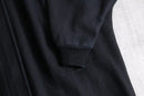black dolman sleeve wool coat