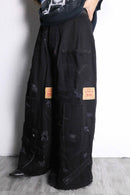 ''Re:make''buggy black denim pants