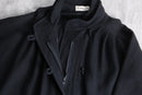 black dolman sleeve wool coat