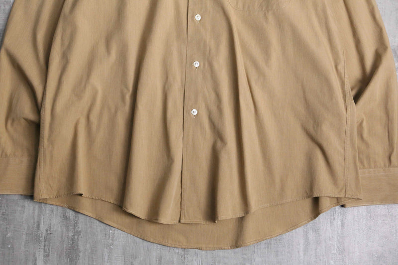 “DKNY” brown beige cotton dress shirt