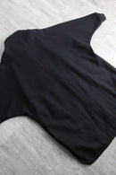 black dolman sleeve wool coat