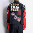 ''Re:make'' docking lace knitting tailored jacket