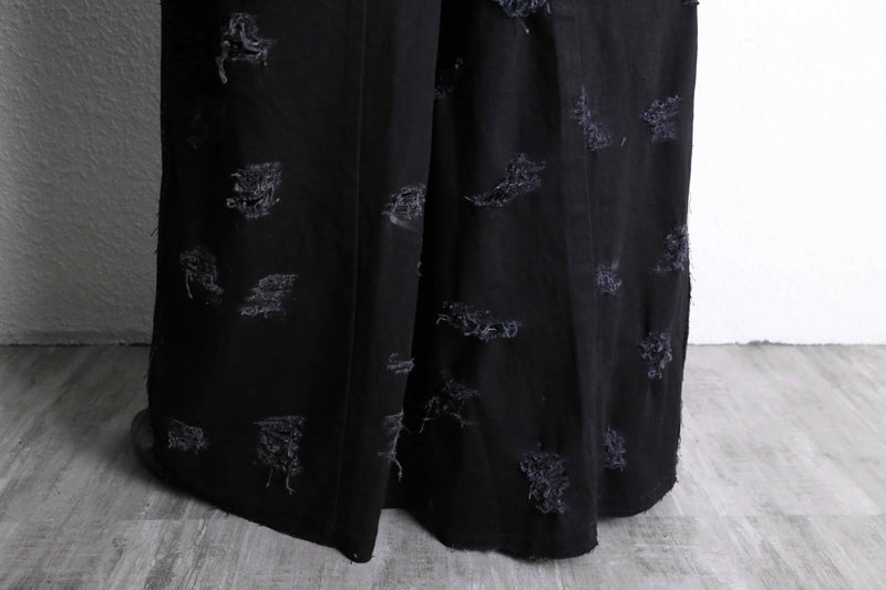 ''Re:make''buggy black denim pants