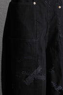 ''Re:make''buggy black denim pants