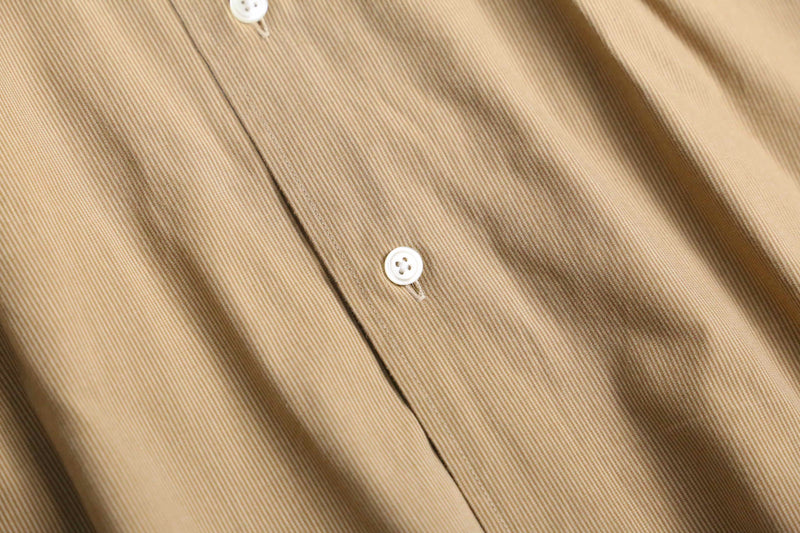 “DKNY” brown beige cotton dress shirt