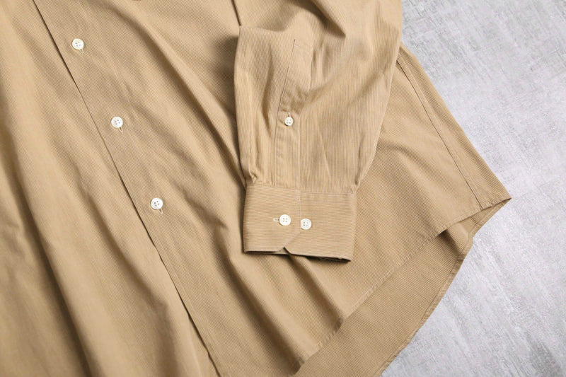 “DKNY” brown beige cotton dress shirt