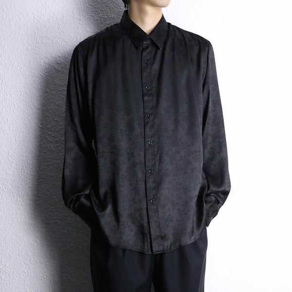 black shadow flower design gloss shirts