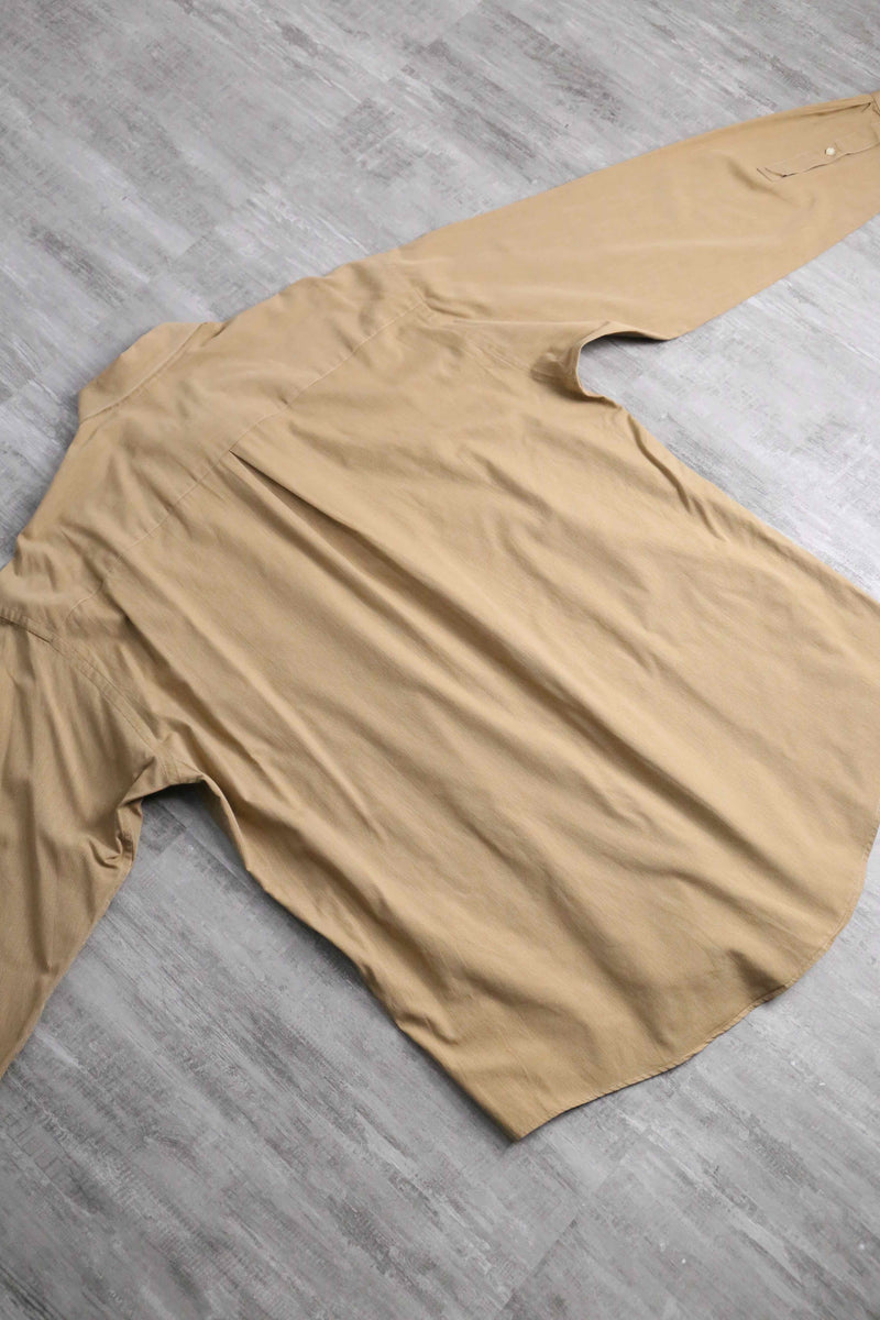 “DKNY” brown beige cotton dress shirt