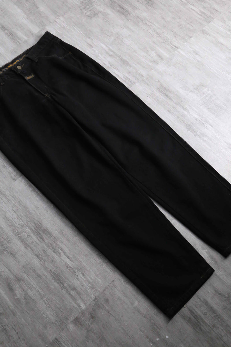 1990s M+Francois Girbaud black baggy denim pants