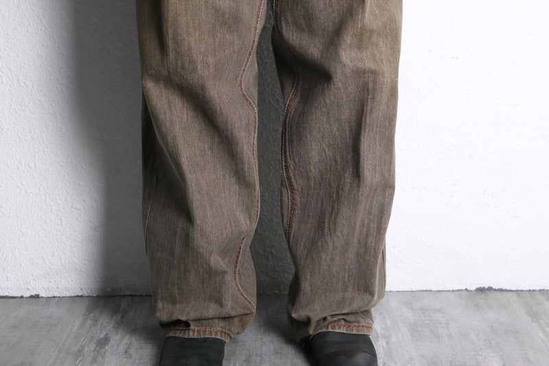 "knockout jeans" wide straight pants