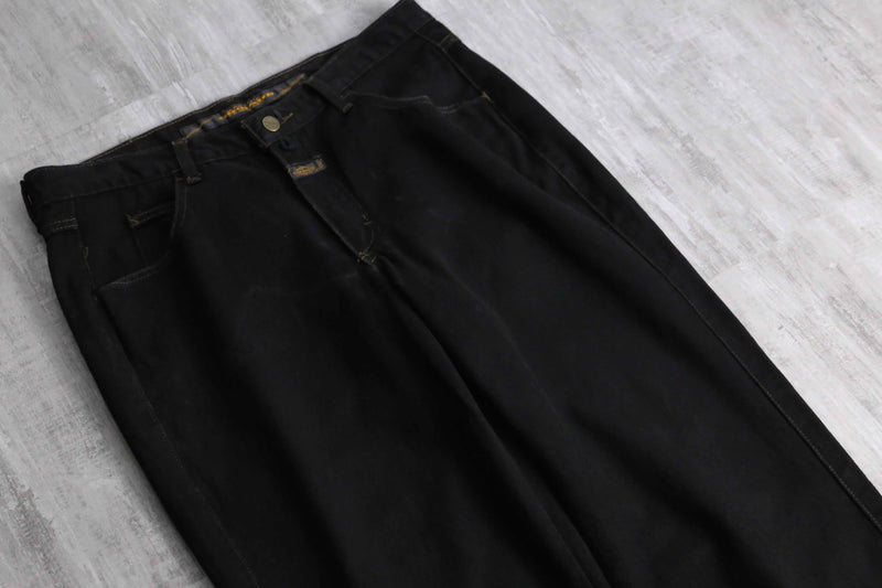 1990s M+Francois Girbaud black baggy denim pants