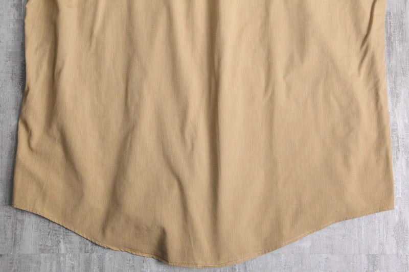“DKNY” brown beige cotton dress shirt